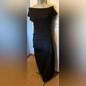 JAMES PERSE Designer Ruched Jersey Sheath Dress Long Stunning Comfort Size 8 10